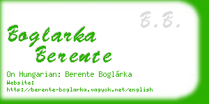 boglarka berente business card
